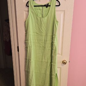 Ashley Stewart Lime Green Maxi Dress